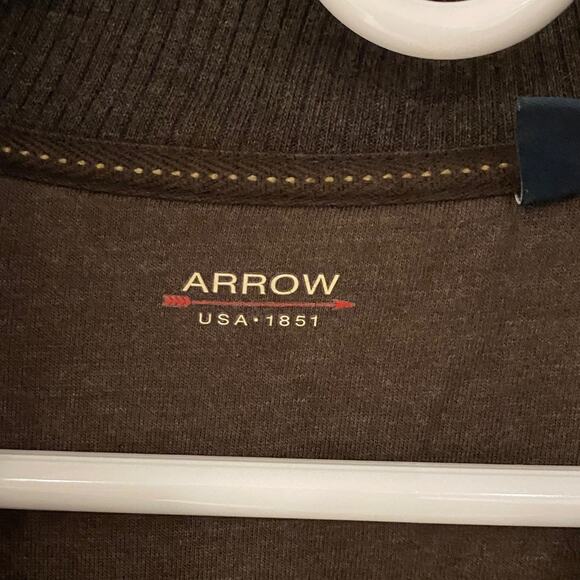 Arrow Men's Dark Green Zip-Up Sweater - Picture 2 of 4